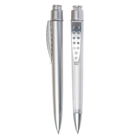 Boligrafo Retractil Clip Metal Calado