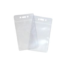 Bolsillo plástico Porta Tarjeta Reforzado Vertical con Solapa Perforada y Tapa - foto 1