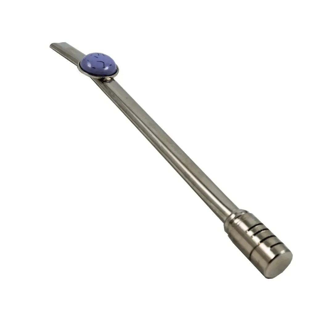 Bombilla De Gema Bronce Baño Plata - foto principal