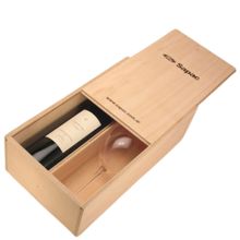 Caja Para 1 Botella Y 1 Copa Con Tapa - foto 1