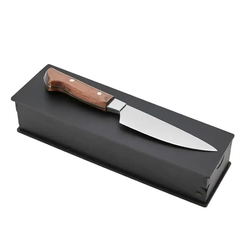 Cuchillo Premium Con Aplique M En Box De Madera - foto principal