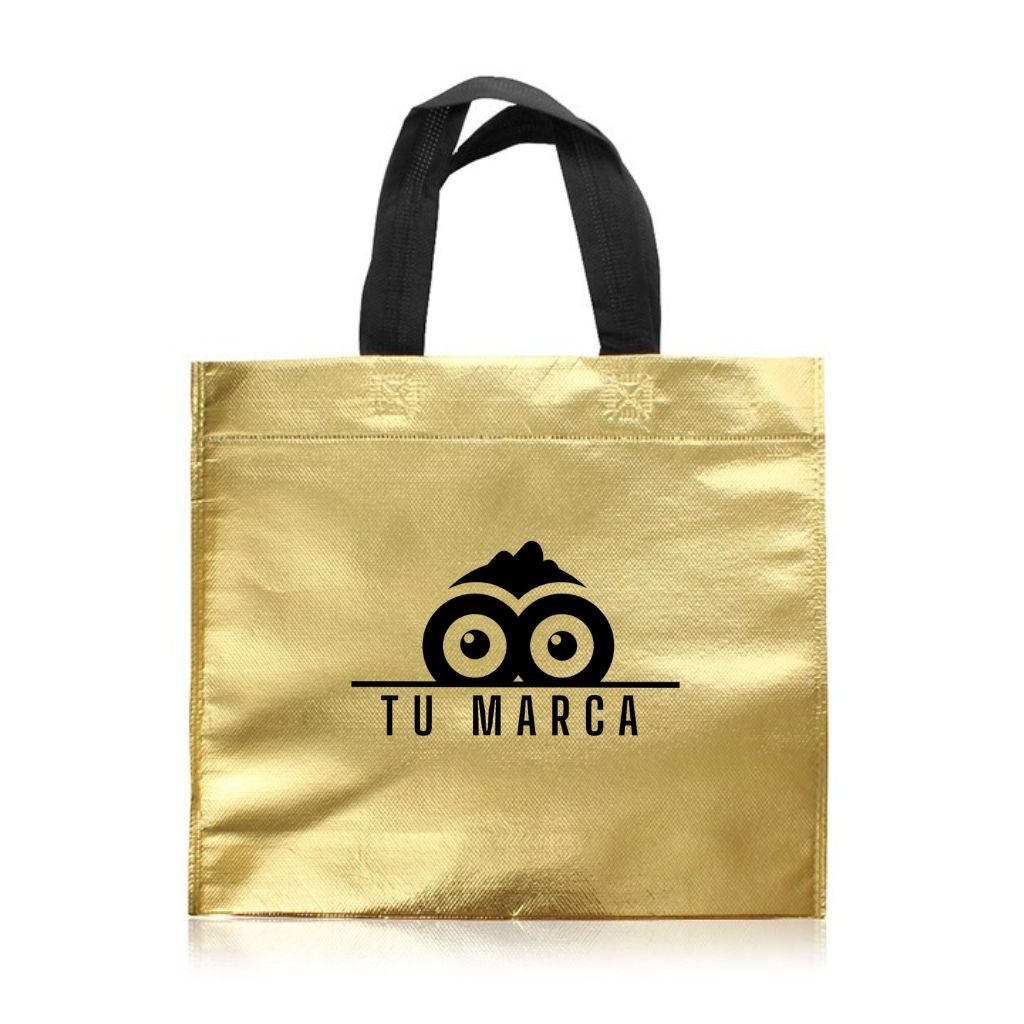 Eco Bolsa 30x30x10 Metalizada con Impresion - foto principal