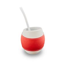 Mate Acriselfie Funda De Ecocuero Clásico Con Bombilla Y Extractor - foto 1