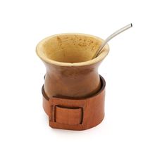 Mate Alazan ( calabaza + cinturon de cuero) - foto 3