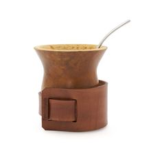 Mate Alazan ( calabaza + cinturon de cuero) - foto 4