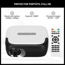 Proyector Mini Portátil Full Hd Conexión Hdmi Control Remoto - foto 3