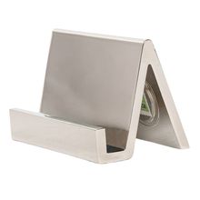 Reloj de Escritorio metálico Porta Tarjetas - foto 3