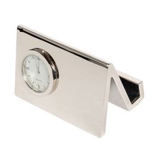 Reloj de Escritorio metálico Porta Tarjetas - foto 4