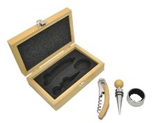 Set de vino de dos piezas en caja de madera. (LS-4277) - foto 2