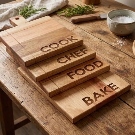 Set X4 Tabla Cocina Mini 15X15