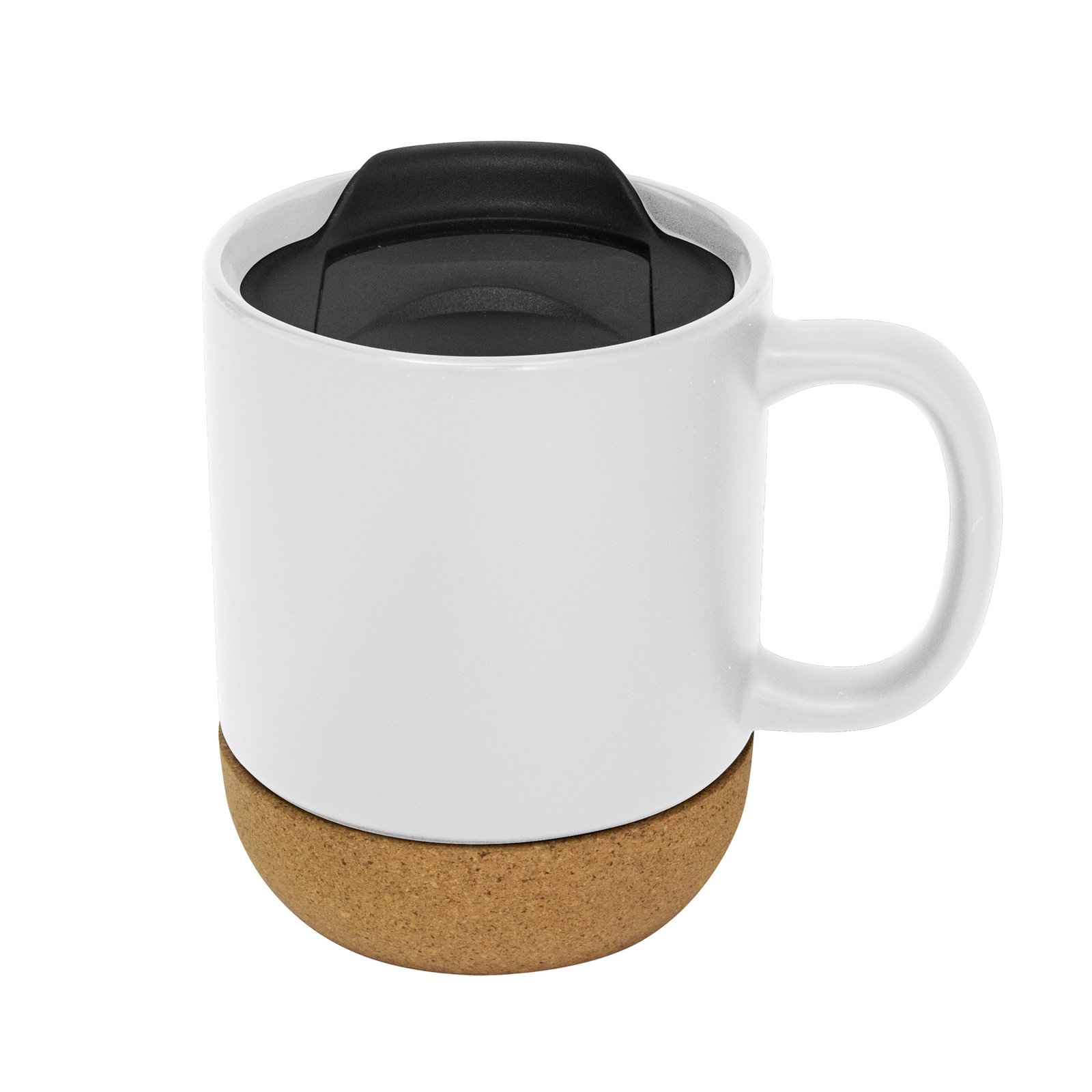 Taza sublimable con tapa y base de corcho - foto principal