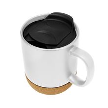 Taza sublimable con tapa y base de corcho - foto 3