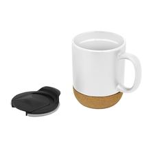 Taza sublimable con tapa y base de corcho - foto 4