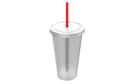 Vaso Juice con tapa y sorbete
