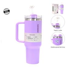 Vaso térmico Skora con bombilla y tapon nube 1200ml - foto 4